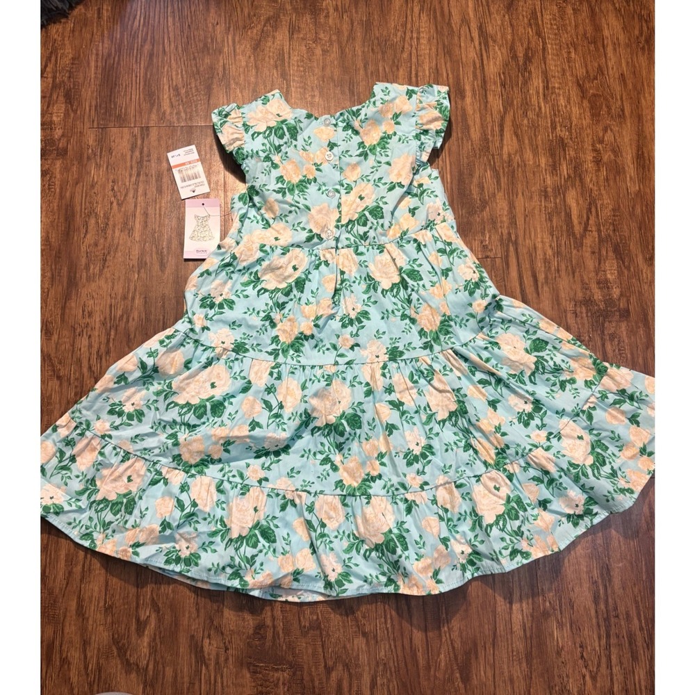 Blueberi Boulevard Girls Blue Floral Tiered Cotton Dress 6X NWT Spring easter - Picture 5 of 6